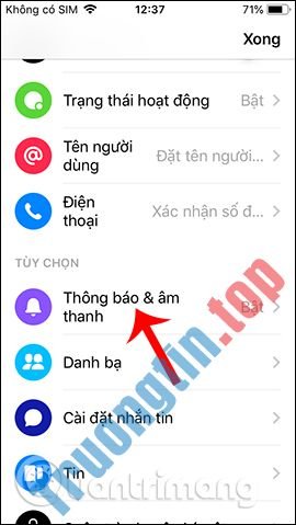Cách&nbsp;tắt&nbsp;âm&nbsp;thanh&nbsp;thông&nbsp;báo&nbsp;Messenger&nbsp;trên&nbsp;iPhone