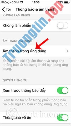 Cách&nbsp;tắt&nbsp;âm&nbsp;thanh&nbsp;thông&nbsp;báo&nbsp;Messenger&nbsp;trên&nbsp;iPhone