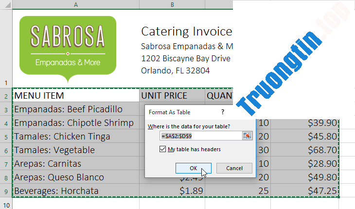 Excel&nbsp;2019&nbsp;(Phần&nbsp;21):&nbsp;Bảng