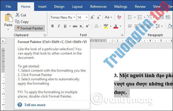 Cách&nbsp;sao&nbsp;chép&nbsp;nhanh&nbsp;định&nbsp;dạng&nbsp;đoạn&nbsp;văn&nbsp;Word