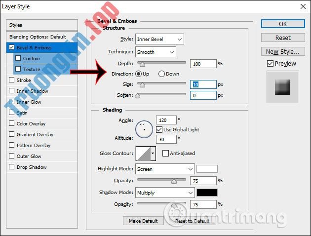 Cách&nbsp;tạo&nbsp;hiệu&nbsp;ứng&nbsp;chữ&nbsp;nổi&nbsp;trong&nbsp;Photoshop