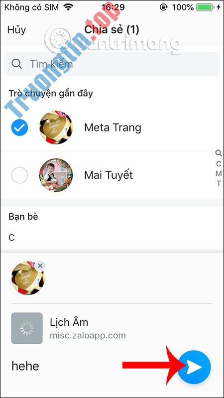 Cách&nbsp;xem&nbsp;lịch&nbsp;âm&nbsp;trên&nbsp;Zalo