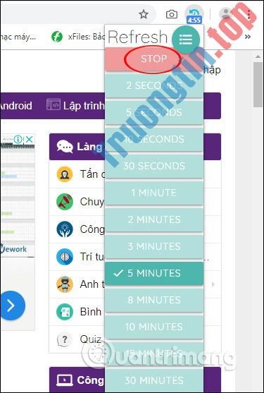 Hướng&nbsp;dẫn&nbsp;refresh&nbsp;website&nbsp;tự&nbsp;động&nbsp;trên&nbsp;Chrome