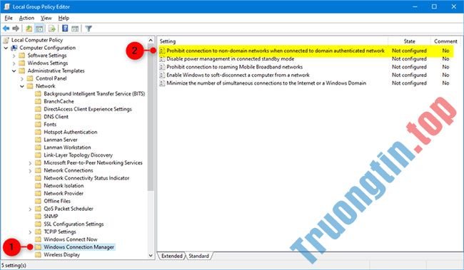 Bật/tắt&nbsp;kết&nbsp;nối&nbsp;đồng&nbsp;thời&nbsp;với&nbsp;cả&nbsp;mạng&nbsp;Non-domain&nbsp;và&nbsp;Domain&nbsp;trên&nbsp;Windows&nbsp;10
