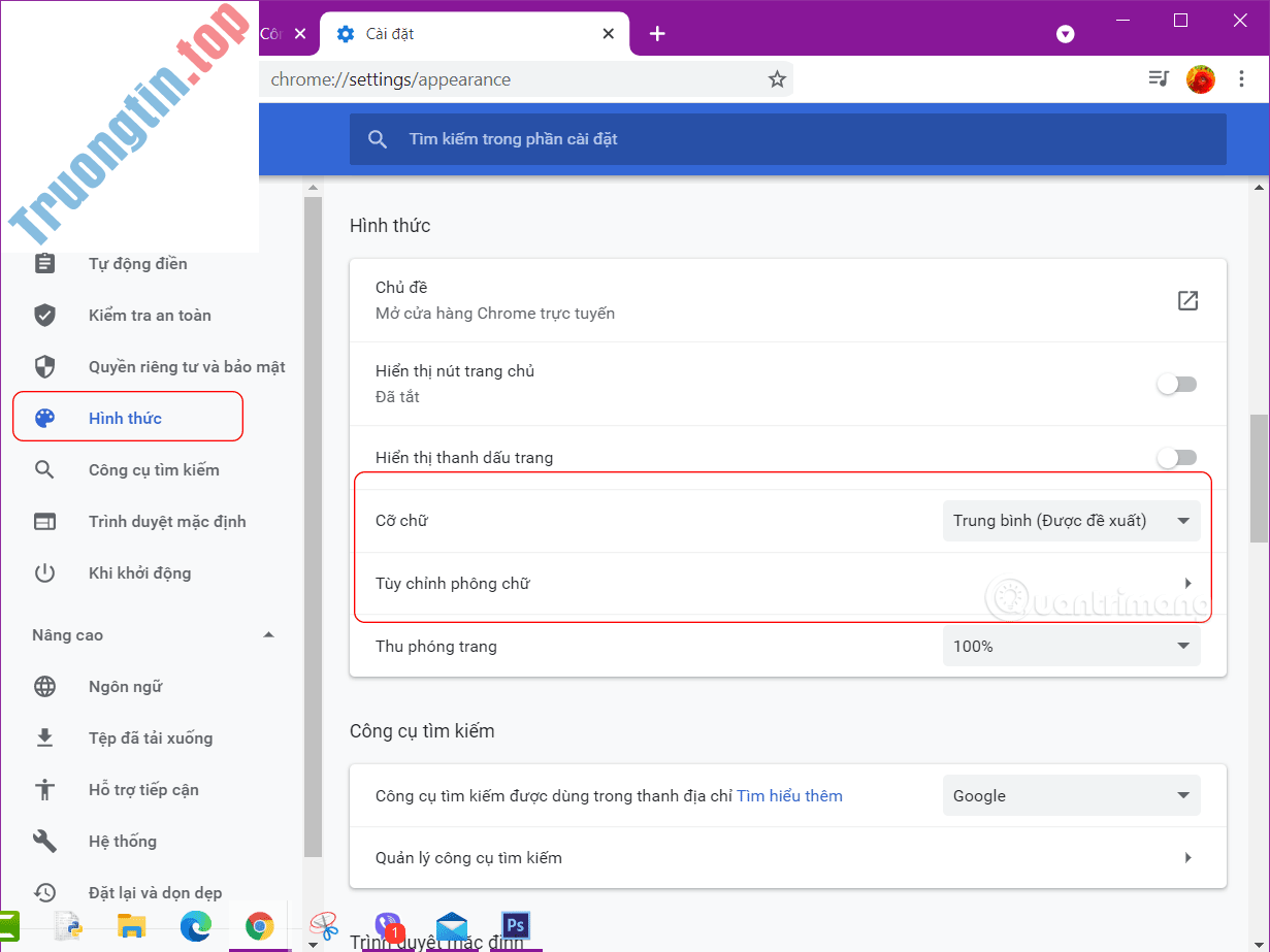 Cách&nbsp;thay&nbsp;đổi&nbsp;kích&nbsp;thước&nbsp;phông&nbsp;chữ&nbsp;của&nbsp;trang&nbsp;web&nbsp;trong&nbsp;Google&nbsp;Chrome