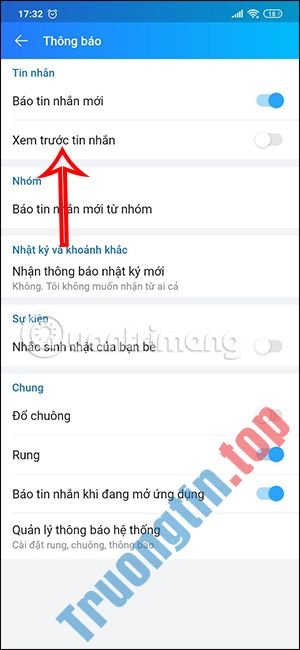 Cách&nbsp;xem&nbsp;trước&nbsp;tin&nbsp;nhắn&nbsp;Zalo