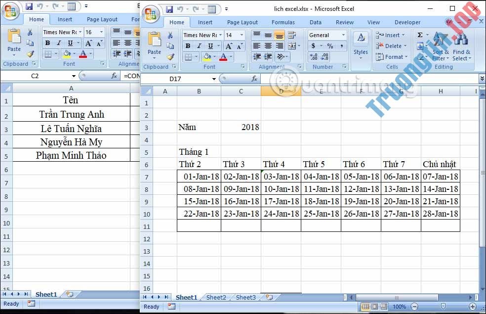 Cách&nbsp;mở&nbsp;2&nbsp;file&nbsp;Excel&nbsp;cùng&nbsp;lúc&nbsp;trên&nbsp;màn&nbsp;hình