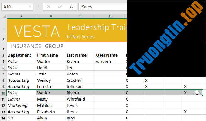 Excel 2019 (Phần 4): Những điều cơ bản về cell 12 Excel 2019 (Phần 4): Những điều cơ bản về cell