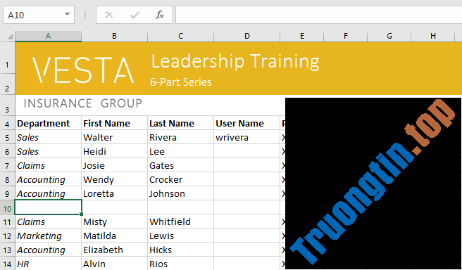 Excel 2019 (Phần 4): Những điều cơ bản về cell 14 Excel 2019 (Phần 4): Những điều cơ bản về cell