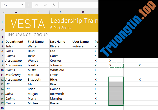 Excel 2019 (Phần 4): Những điều cơ bản về cell 20 Excel 2019 (Phần 4): Những điều cơ bản về cell