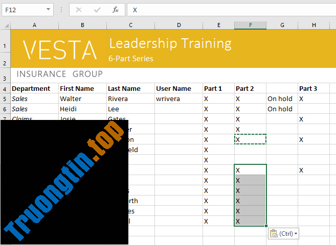Excel 2019 (Phần 4): Những điều cơ bản về cell 22 Excel 2019 (Phần 4): Những điều cơ bản về cell