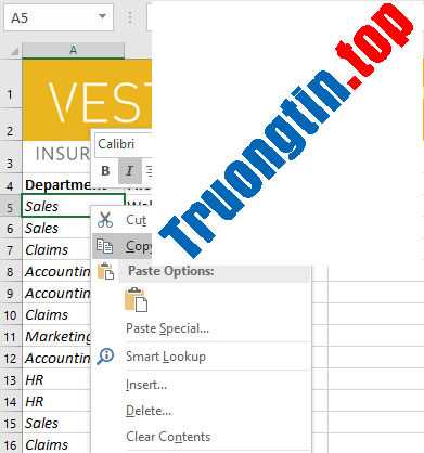 Excel 2019 (Phần 4): Những điều cơ bản về cell 24 Excel 2019 (Phần 4): Những điều cơ bản về cell