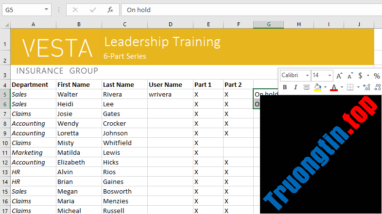 Excel 2019 (Phần 4): Những điều cơ bản về cell 25 Excel 2019 (Phần 4): Những điều cơ bản về cell