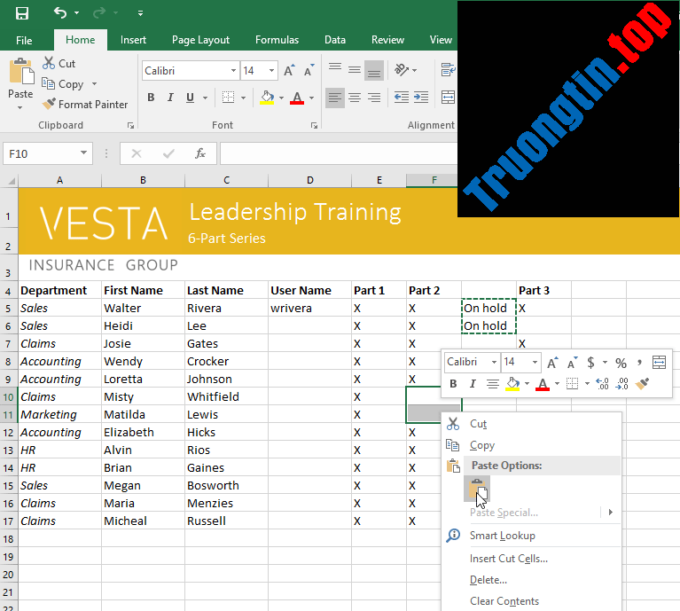 Excel 2019 (Phần 4): Những điều cơ bản về cell 26 Excel 2019 (Phần 4): Những điều cơ bản về cell
