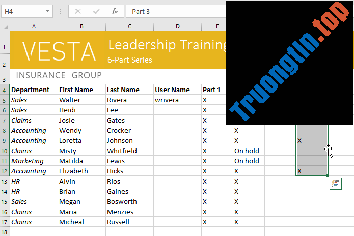 Excel 2019 (Phần 4): Những điều cơ bản về cell 28 Excel 2019 (Phần 4): Những điều cơ bản về cell