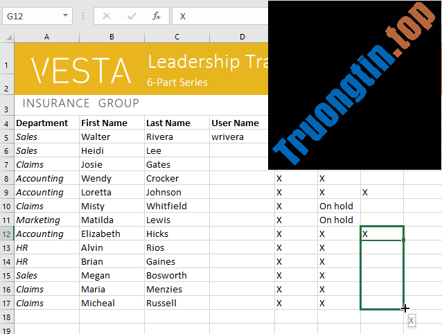 Excel 2019 (Phần 4): Những điều cơ bản về cell 32 Excel 2019 (Phần 4): Những điều cơ bản về cell