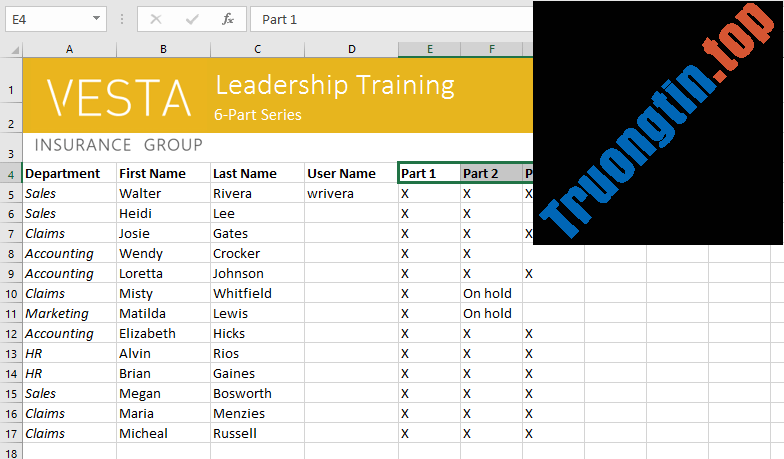 Excel 2019 (Phần 4): Những điều cơ bản về cell 34 Excel 2019 (Phần 4): Những điều cơ bản về cell