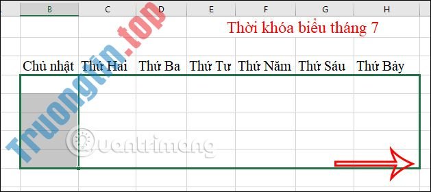 Cách&nbsp;tạo&nbsp;thời&nbsp;khóa&nbsp;biểu&nbsp;trong&nbsp;Excel