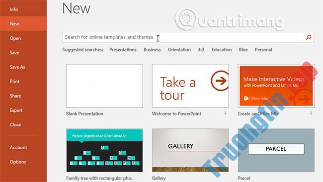 Tạo&nbsp;và&nbsp;mở&nbsp;bài&nbsp;thuyết&nbsp;trình&nbsp;trong&nbsp;PowerPoint&nbsp;2016
