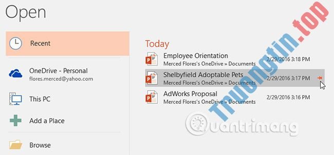 Tạo&nbsp;và&nbsp;mở&nbsp;bài&nbsp;thuyết&nbsp;trình&nbsp;trong&nbsp;PowerPoint&nbsp;2016