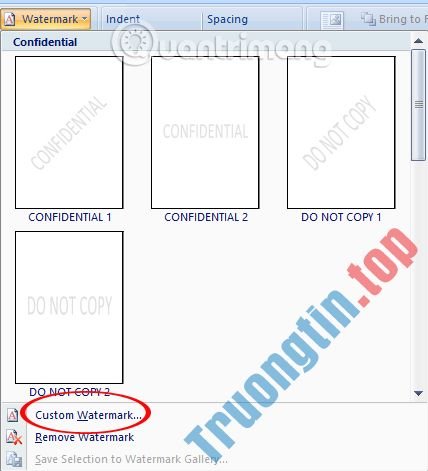 Cách&nbsp;chèn,&nbsp;xóa&nbsp;bỏ&nbsp;watermark&nbsp;trong&nbsp;tài&nbsp;liệu&nbsp;Word