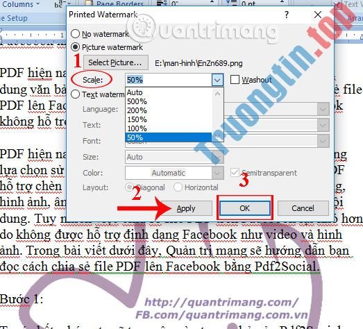Cách&nbsp;chèn,&nbsp;xóa&nbsp;bỏ&nbsp;watermark&nbsp;trong&nbsp;tài&nbsp;liệu&nbsp;Word