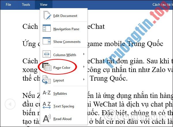 Cách&nbsp;mở&nbsp;văn&nbsp;bản&nbsp;Word&nbsp;nền&nbsp;đen