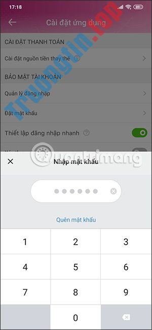 Cách&nbsp;đăng&nbsp;nhập&nbsp;MoMo&nbsp;không&nbsp;cần&nbsp;mật&nbsp;khẩu