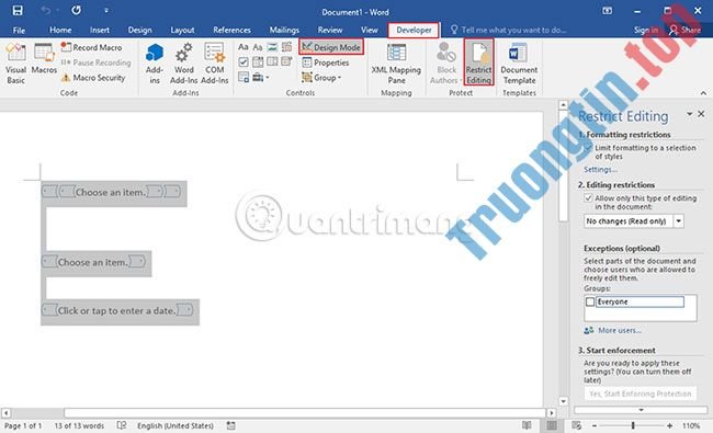 Tạo&nbsp;biểu&nbsp;mẫu&nbsp;có&nbsp;thể&nbsp;điền&nbsp;trong&nbsp;Word