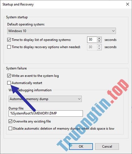 Cách&nbsp;bật/tắt&nbsp;tính&nbsp;năng&nbsp;tự&nbsp;động&nbsp;khởi&nbsp;động&nbsp;lại&nbsp;khi&nbsp;gặp&nbsp;lỗi&nbsp;BSOD&nbsp;trong&nbsp;Windows&nbsp;10