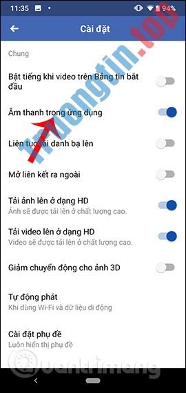 Cách&nbsp;tắt&nbsp;âm&nbsp;thanh&nbsp;ứng&nbsp;dụng&nbsp;Facebook