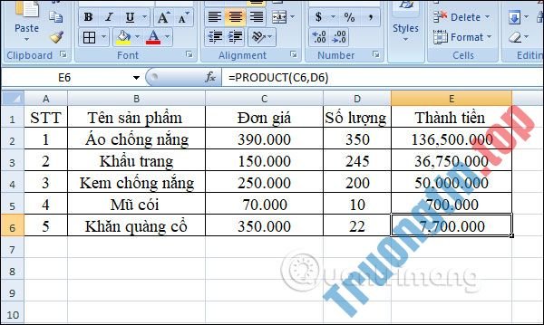 Cách&nbsp;tự&nbsp;động&nbsp;tính&nbsp;tổng,&nbsp;copy&nbsp;công&nbsp;thức&nbsp;trong&nbsp;Excel
