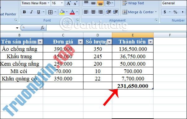 Cách&nbsp;tự&nbsp;động&nbsp;tính&nbsp;tổng,&nbsp;copy&nbsp;công&nbsp;thức&nbsp;trong&nbsp;Excel