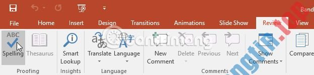 Kiểm&nbsp;tra&nbsp;chính&nbsp;tả&nbsp;và&nbsp;ngữ&nbsp;pháp&nbsp;trong&nbsp;PowerPoint&nbsp;2016