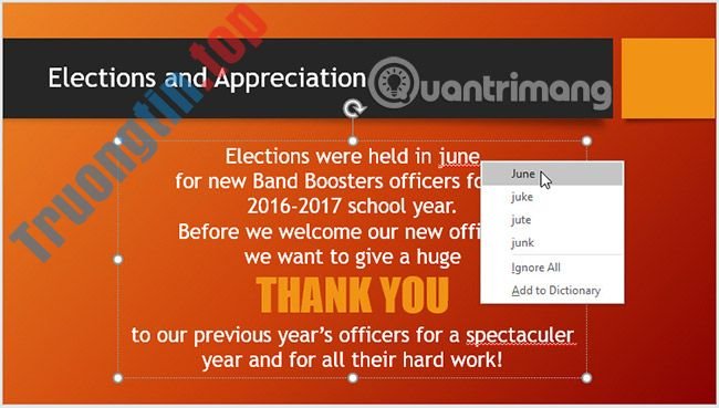 Kiểm&nbsp;tra&nbsp;chính&nbsp;tả&nbsp;và&nbsp;ngữ&nbsp;pháp&nbsp;trong&nbsp;PowerPoint&nbsp;2016