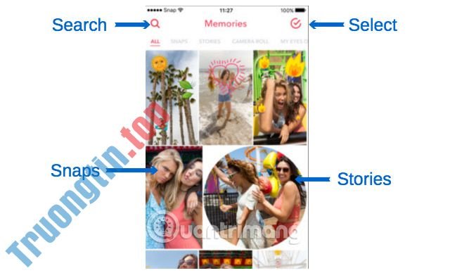 Cách&nbsp;sử&nbsp;dụng&nbsp;Snapchat&nbsp;Memories