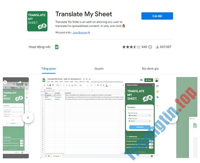 Cách&nbsp;dịch&nbsp;ngôn&nbsp;ngữ&nbsp;trên&nbsp;bảng&nbsp;tính&nbsp;Google&nbsp;Sheets