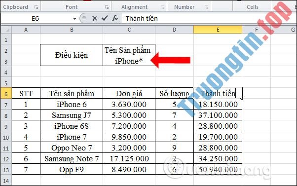 Cách&nbsp;dùng&nbsp;hàm&nbsp;DSUM&nbsp;để&nbsp;tính&nbsp;tổng&nbsp;với&nbsp;điều&nbsp;kiện&nbsp;phức&nbsp;tạp&nbsp;trong&nbsp;Excel