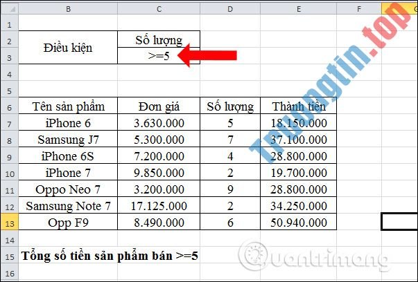 Cách&nbsp;dùng&nbsp;hàm&nbsp;DSUM&nbsp;để&nbsp;tính&nbsp;tổng&nbsp;với&nbsp;điều&nbsp;kiện&nbsp;phức&nbsp;tạp&nbsp;trong&nbsp;Excel