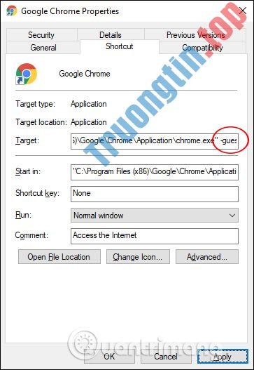 Cách&nbsp;luôn&nbsp;mở&nbsp;Chrome&nbsp;với&nbsp;tư&nbsp;cách&nbsp;khách