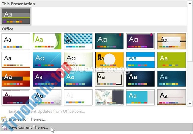 Cách&nbsp;thay&nbsp;đổi&nbsp;theme&nbsp;trong&nbsp;PowerPoint&nbsp;2016