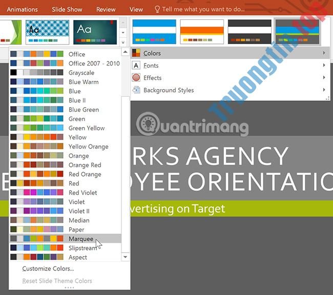 Cách&nbsp;thay&nbsp;đổi&nbsp;theme&nbsp;trong&nbsp;PowerPoint&nbsp;2016