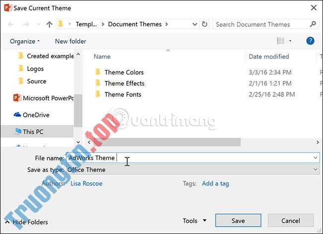 Cách&nbsp;thay&nbsp;đổi&nbsp;theme&nbsp;trong&nbsp;PowerPoint&nbsp;2016