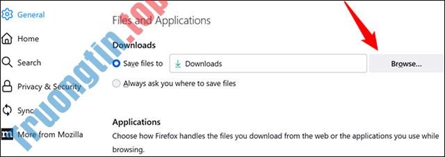 Cách&nbsp;thay&nbsp;đổi&nbsp;thư&nbsp;mục&nbsp;Download&nbsp;mặc&nbsp;định&nbsp;trên&nbsp;Firefox