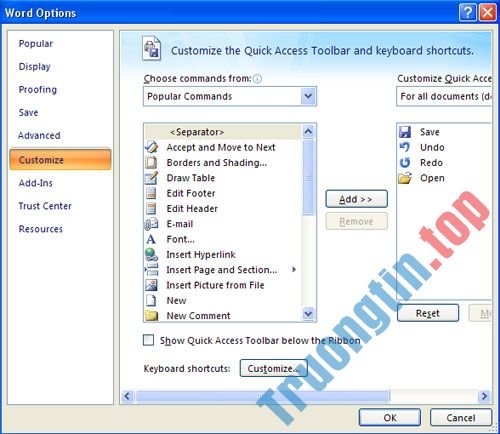 MS&nbsp;Word&nbsp;-&nbsp;Bài&nbsp;3:&nbsp;Tùy&nbsp;chỉnh&nbsp;môi&nbsp;trường&nbsp;Word
