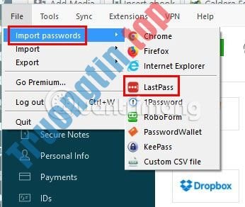 Cách&nbsp;nhập&nbsp;mật&nbsp;khẩu&nbsp;từ&nbsp;LastPass&nbsp;sang&nbsp;Dashlane
