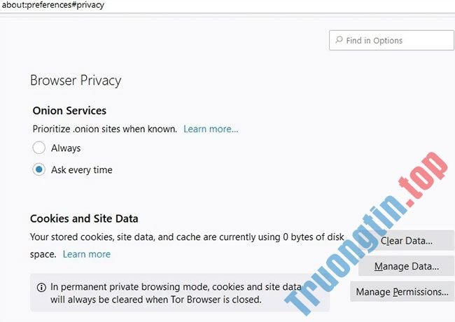 7 mẹo tăng tốc trình duyệt Tor 6 7 mẹo tăng tốc trình duyệt Tor