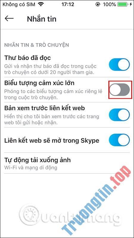 Cách&nbsp;thu&nbsp;nhỏ&nbsp;biểu&nbsp;tượng&nbsp;cảm&nbsp;xúc&nbsp;chat&nbsp;trên&nbsp;Skype