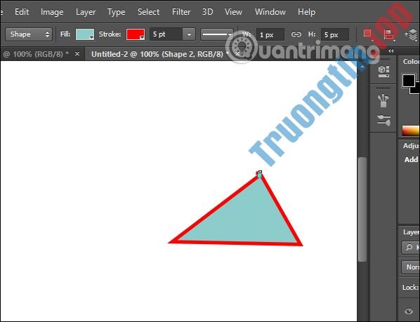 Cách&nbsp;vẽ&nbsp;hình&nbsp;tam&nbsp;giác&nbsp;trong&nbsp;Photoshop