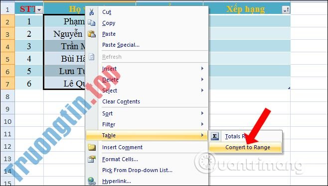 Cách&nbsp;xóa&nbsp;định&nbsp;dạng&nbsp;bảng&nbsp;trong&nbsp;Excel